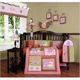 Boutique Girl Teddy Bear 13PCS CRIB BEDDING SET