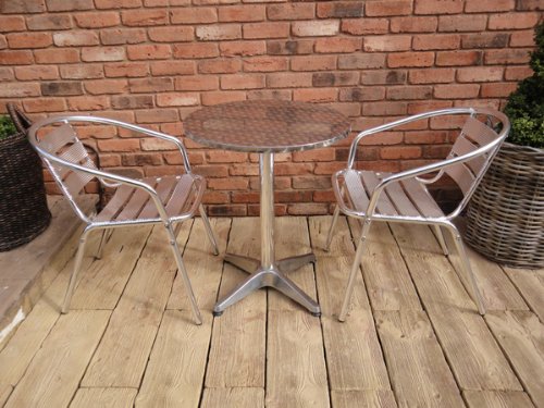 Garden Furniture Centre - Bistro Aluminium 2X Chair & 60Cm Diameter Table Set top Bistro sets Garden Furniture Centre - Bistro Aluminium 2X Chair & 60Cm Diameter Table Set picture