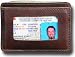 Front Pocket Wallets | Small Wallets - A Small Reddish Brown Full Grain Leather Front Pocket Billfold Wallet "They'll Fight Over When You're Dead"