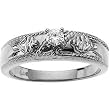 14K White Gold Engagement Ring - 0.12 Ct.
