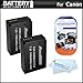 2 Pack Battery Kit For Canon EOS SL1 DSLR , EOS M, EOS M Mirrorless Digital Camera Includes 2 Extended Replacement (1150Mah) For Canon LP E12 Batteries + LCD Screen Protectors + MicroFiber Cleaning Cloth