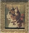 Dollhouse Artwork Framed Picture of a Vintage Cat