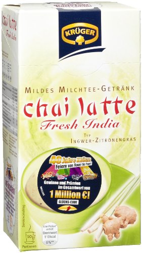 Krüger Chai Latte Ingwer-Zitrone Milchtee, 4er Pack (4 x 250 g)