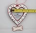 Kurt Adler Dog Heart Picture Frame - Bone Dangle and Paw Prints Ornament
