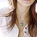 KATGI Fashion White Gold Plated Austrian Crystal Lucky Four Leaf Clover Pendant Necklace