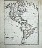 1876STIELERS MAP AMERICA FLORIDA BRAZIL MEXICO FALKLAND