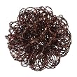 4.75" Sparkling Chocolate Brown Curly Ball Christmas Ornament