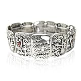 Angel Theme Metal Stretch Bangle Bracelet Fashion Jewelry
