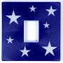Glow in the Dark Blue Stars Light Switch Cover