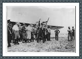 Historic Print (L): Arthur Goebel, winner of the $25,000.00 James D. Dole Prize, air derby from Oakland, Cal