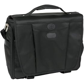 McKlein USA R Series Southport Nylon Laptop Messenger Bag, BLACK