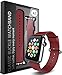 Apple Watch Strap Band Series 1 Series 2, E LV Premium Strap Band Accessories for Apple Watch 42MM with [ADAPTER] to install - BLACK [ NOT FOR Apple Watch 38MM] - RED