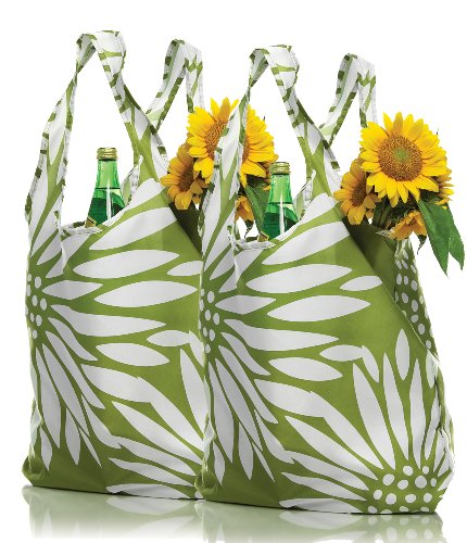 BlueAvocado Fit Kit Reusable Grocery Bag System - Kiwi Wildflower