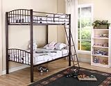 Bronze Finish Metal Twin Size Convertible Bunkbed