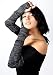 Shimmer Metallic Stretch Knit KD dance Arm Warmers, Chic, Warm & Fashionable Fingerless Glove with Thumb Hole, High Quality Construction, Made In New York City USA
