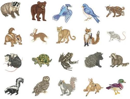 Brother PES Embroidery Card ANIMALS 2