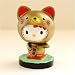 2.25 tall lucky cat Hello Kitty bubble head (gold color)