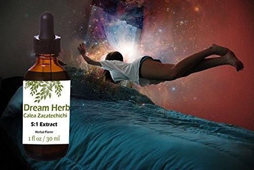 Dream Herb 5:1 Extract Tincture Organic (Calea Zacatechichi) 1 Oz Glass Bottle with Dropper By Herbal Flame