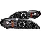 Anzo USA 121038 Ford Mustang Projector 1Pc with LED Halo Black Headlight Assembly - (Sold in Pairs)