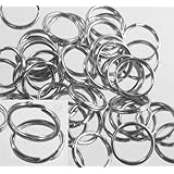 48 Split Ring Fishing Lure, Lanyard Connector Keychain Nickel Plated Spring Steel 15mm Made in the USA