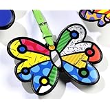 Romero Britto Butterfly Luggage Tag Travel Bags ID Name Bag Backpack Custom New