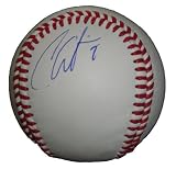 Chone Figgins Autographed ROLB Baseball, Seattle Mariners, Los Angeles Angels of Anaheim, Proof Photo of Chone Signing for Us.