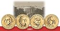 2007 - THOMAS JEFFERSON - P & D - FROM U.S. MINT ROLL - PRESIDENTIAL SERIES GOLDEN DOLLAR SET