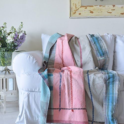 Zoya, Luxury Vintage Handmade Kantha Patch Work Throw/Quilt, One of a Kind