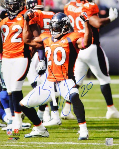Brian Dawkins Denver Broncos - Action in Orange - Autographed 16x20 Photograph