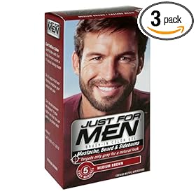 Just for Men Brush in Color Gel, Medium Brown M-35, 1 kit, (Case of 3)