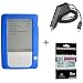 Blue Color Amazon Kindle 2 E-Book Reader Silicone Rubber Skin Case + Kindle2 Car Charger + FREE Kindle2 Anti Scratch LCD Screen Protector