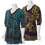 Funky People V-neck Floral Print Tunic