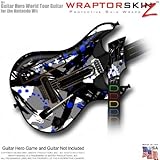 Abstract 02 Blue Skin fits Band Hero, Guitar Hero 5 & World Tour Guitars fo ....