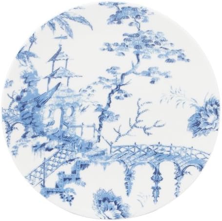 SCALAMANDRE BY LENOX TOILE TALE SKY BLUE Accent plates set of 4
