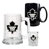 Toronto Maple Leafs 15oz Tankard, 15oz Ceramic Mug & 2oz Shot Glass Set - Primary Logo NHL Hockey