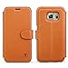 TANNC Galaxy S6 Edge Plus Case, Flip Leather Wallet Phone Case [Layered Dandy] - [Card Slot][Flip][Wallet] - For SAMSUNG Galaxy S6 Edge Plus Devices - Light Brown