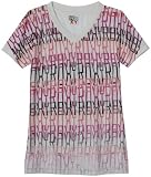 Roxy Girls 7-16 Grin And Bare It Short Sleeve V-Neck Burnout Tee