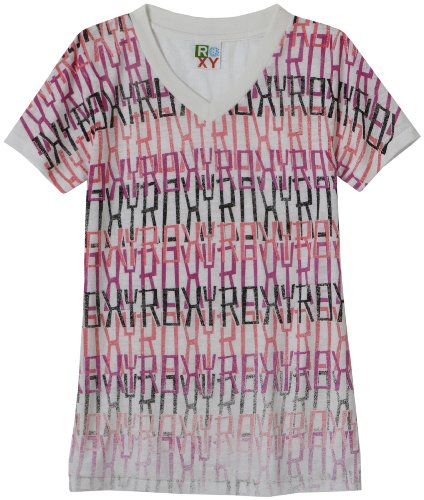 Roxy Girls 7-16 Grin And Bare It Short Sleeve V-Neck Burnout Tee