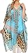 Sakkas Libra Mid Length Caftan Dress/Cover Up with Tribal Print/Rhinestones