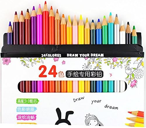 Post Love Colored Pencil Kit for Drawings , Set of 24 Assorted Colors