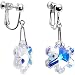 Handcrafted Snowflake Clip Earrings MADE WITH SWAROVSKI ELEMENTS