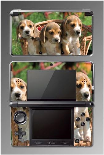 Beagle Puppy Dog Basket Cute Pet Video Game Vinyl Decal Skin Cover Protector for Nintendo 3DS