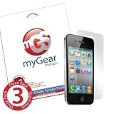myGear Products ANTI-FINGERPRINT RashGuard Screen Protectors for iPhone 4 / 4S (3 Pack)
