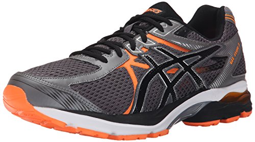 ASICS Men's GEL Flux 3 Running Shoe, Carbon/Black/Hot Orange, 7.5 M US