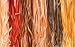 6 Spools of 100% Pure Silk Ribbons - Brown Tones - 60 mts x 4mm