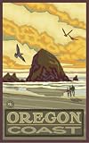 Northwest Art Mall 11 x 17 Poster Haystack Rock Oregon Coast by Paul A. Lanquist