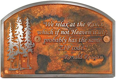 Pine Tree Memorial 14x9 - Raised Iron Rust Coated