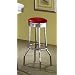 Coaster Retro Nostalgic Style Bar Stools, 29-Inches Height, Red, Set of 2