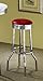 Coaster Retro Nostalgic Style Bar Stools, 29-Inches Height, Red, Set of 2