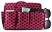 Periea Handbag Organiser, 14 Compartments, Pink With Black Polka Dots- Lexy